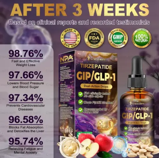 GFOUK® Tirzepatide GIP/GLP-1 Dual-Action Slimming & Health Boost Drops