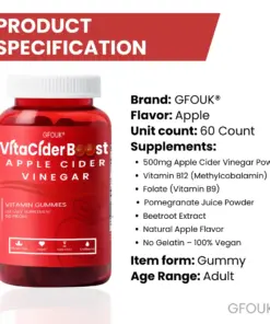 GFOUK® VitaCider Boost Apple Cider Vinegar Vitamin Gummies
