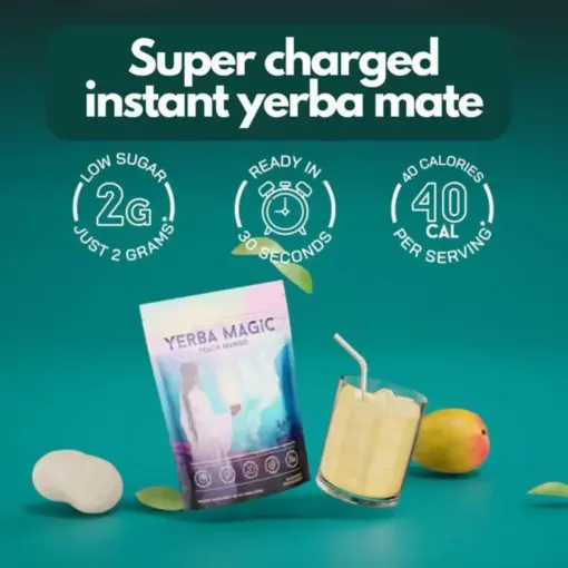 GFOUK® | Instant Tea Powder | 30 Serving | Peach Mango and Strawberry Flavor