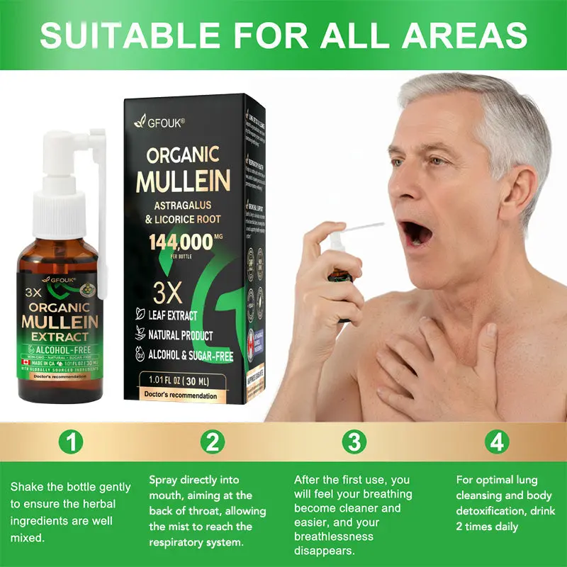 GFOUK® 3X Concentrated Mullein Lung Cleanse Spray