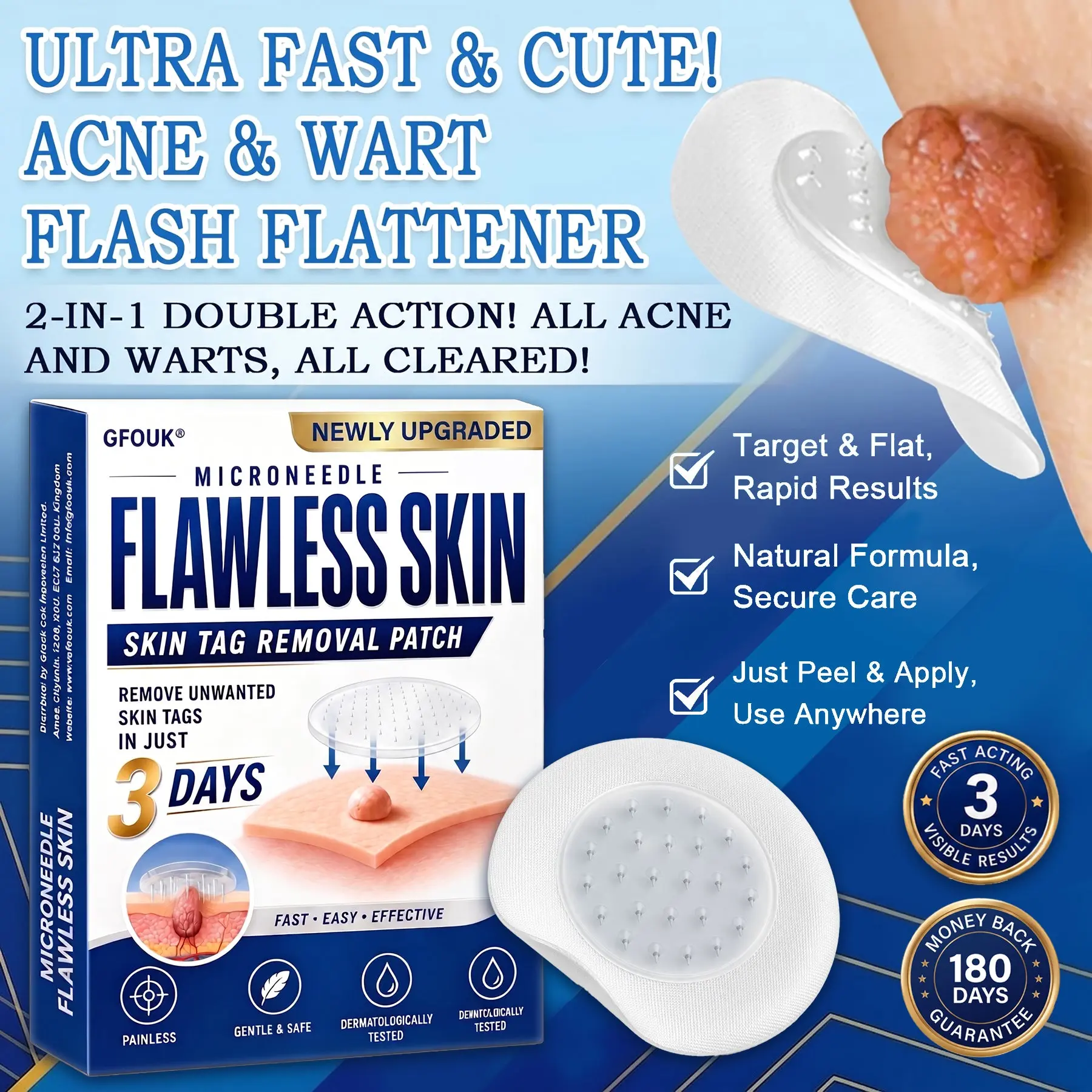 GFOUK® 2026 Newly Upgraded 2-in-1 Microneedle Hydrocolloid Patches