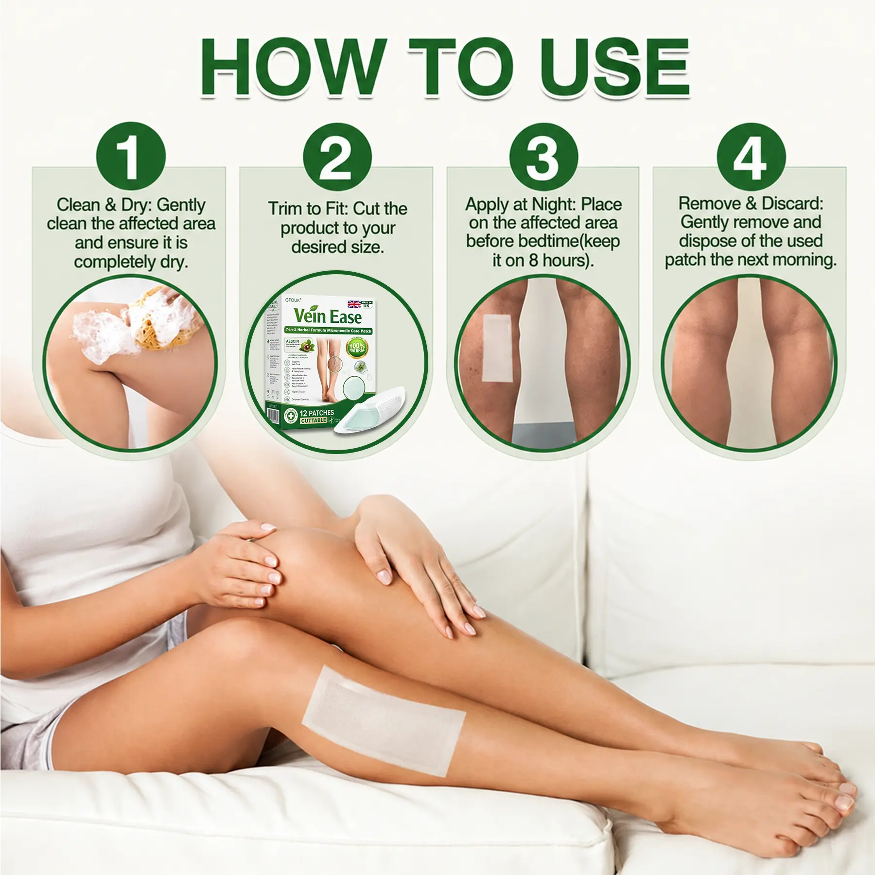GFOUK® 7-in-1 Microneedle Vein & Lipedema Treatment Patch