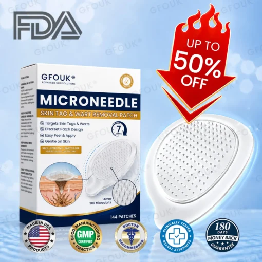 GFOUK® 7-Day MicroNeedle Wart & Skin Tag Removal Patch