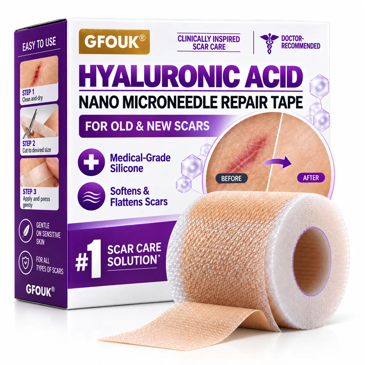 GFOUK® 7-Day Nano Microneedle Scar Repair Tape