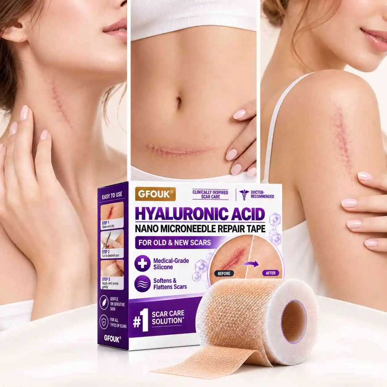 GFOUK® 7-Day Nano Microneedle Scar Repair Tape