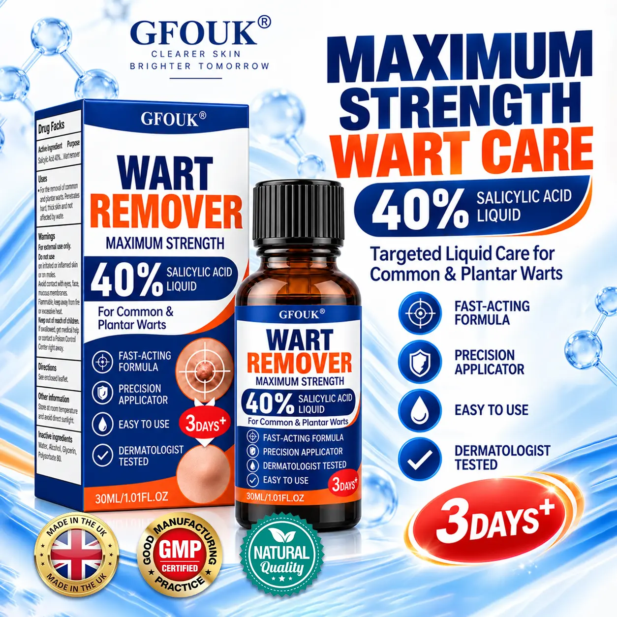 GFOUK®40% Salicylic Acid Wart Remover Liquid