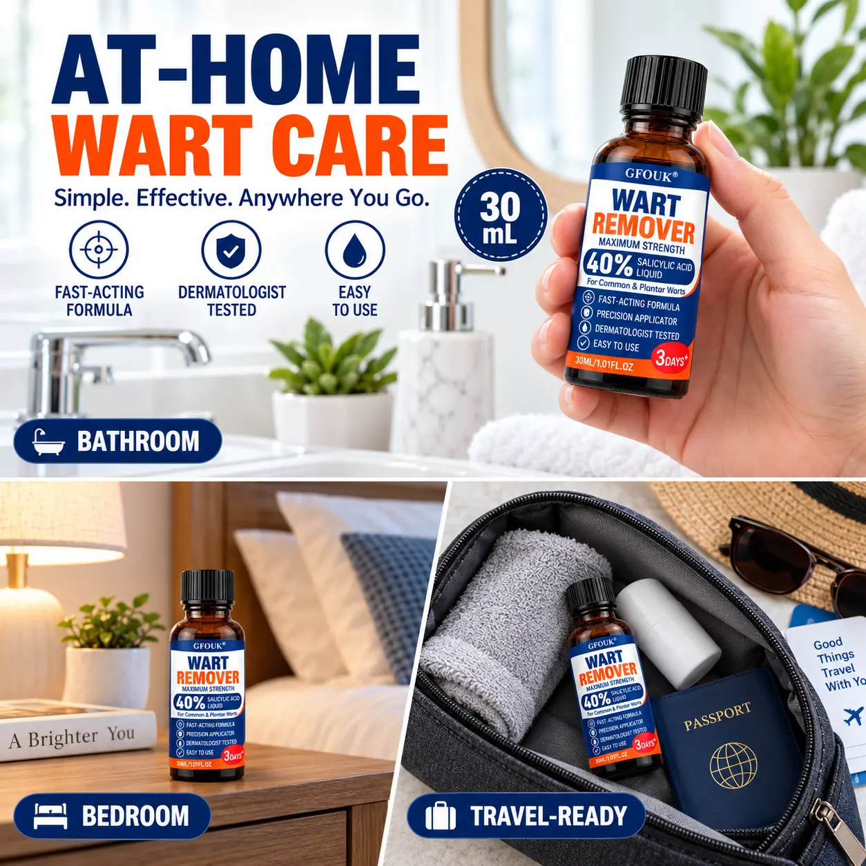 GFOUK®40% Salicylic Acid Wart Remover Liquid